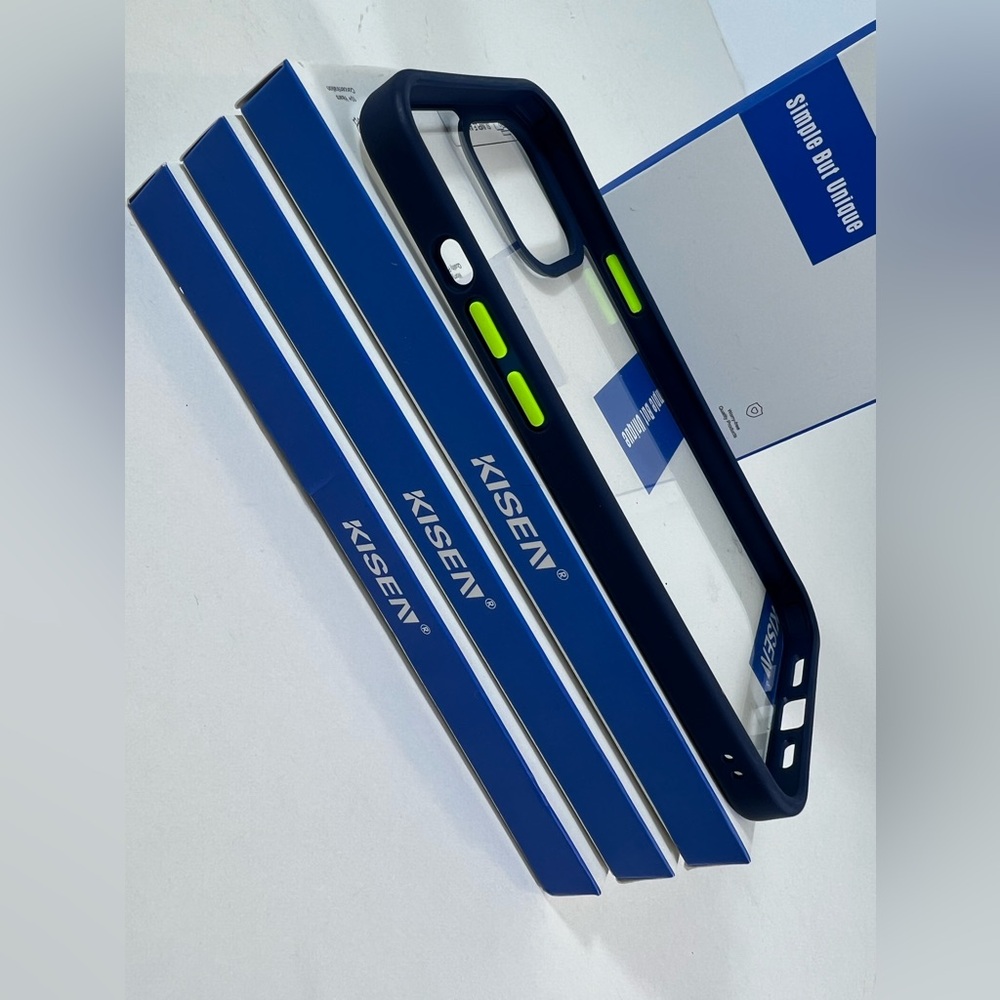 KISEN - 4PC Simple But Unique iPhone 12 Pro Max Case In Navy Blue/Clear NIB - Picture 4 of 9